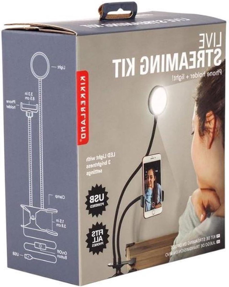 Live Streaming Kit: Telefoonhouder + Licht