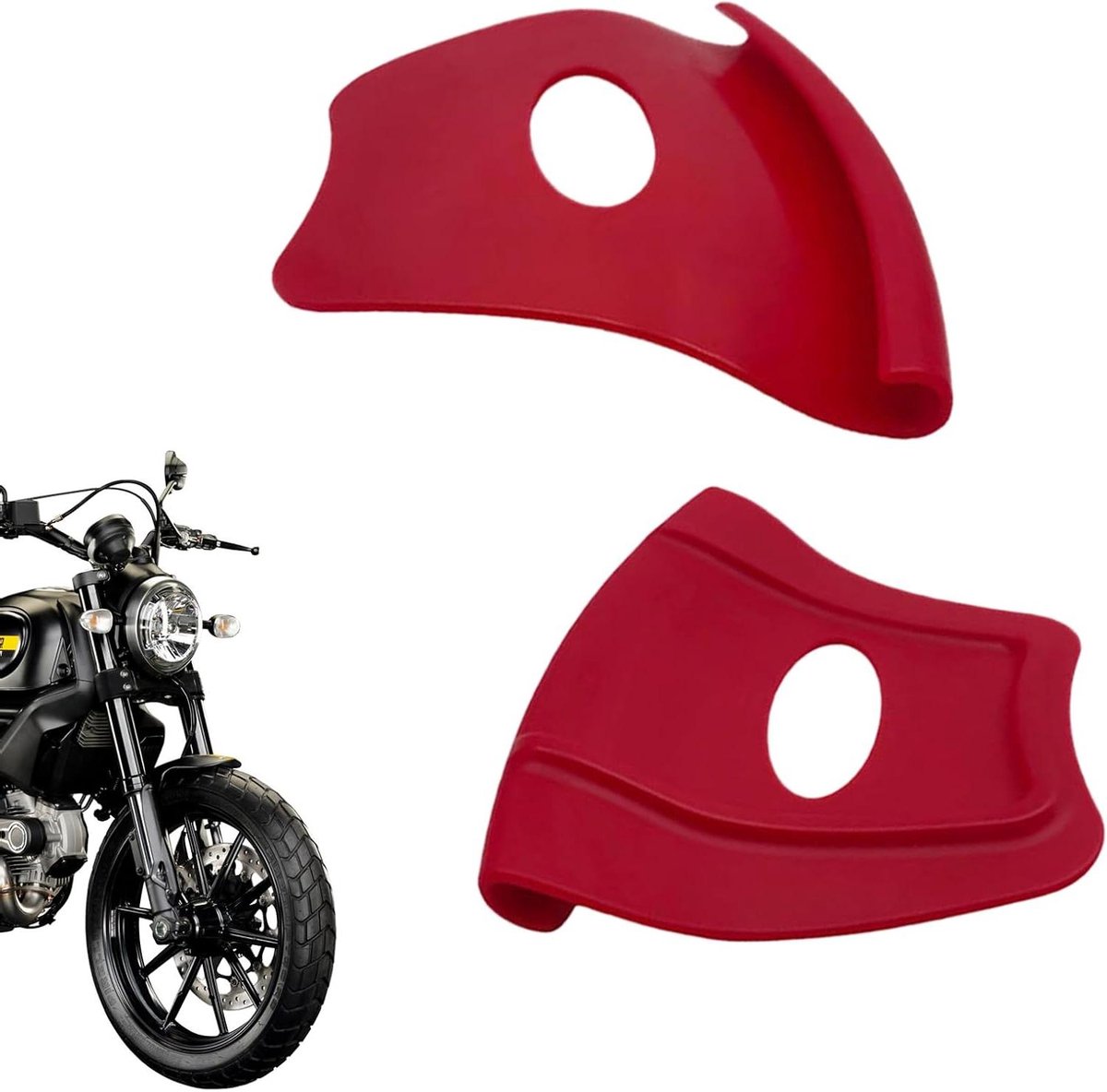 Velgbeschermers Motor - Bandenwissel Hulpmiddel - Onderhoud Motor - Duurzaam Polycarbonaat - 2 Stuks - Rood