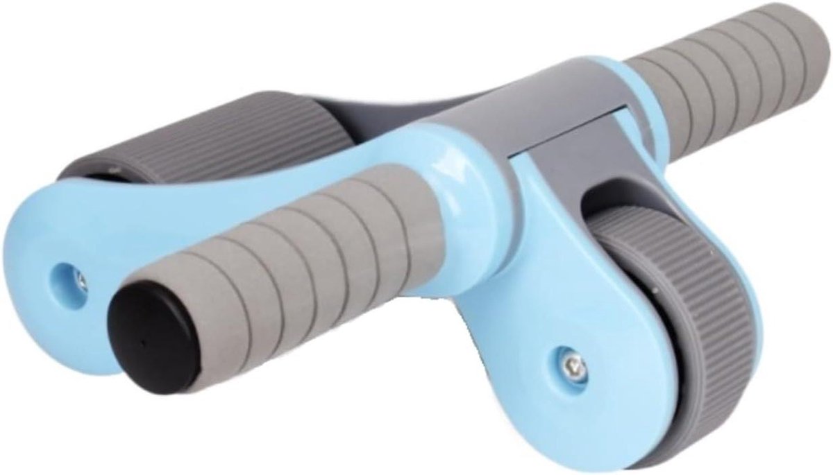 Buikspierwiel - Fitnessroller - Core Training - Opvouwbaar Ontwerp - 3 Inch Breed - Blauw