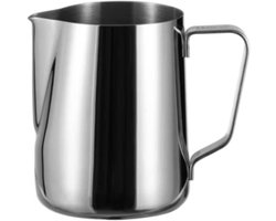 Melkopschuimer Kan - Opschuimkan Melk - Latte Art Maken - Professionele Kwaliteit - 350 ml - Zilver