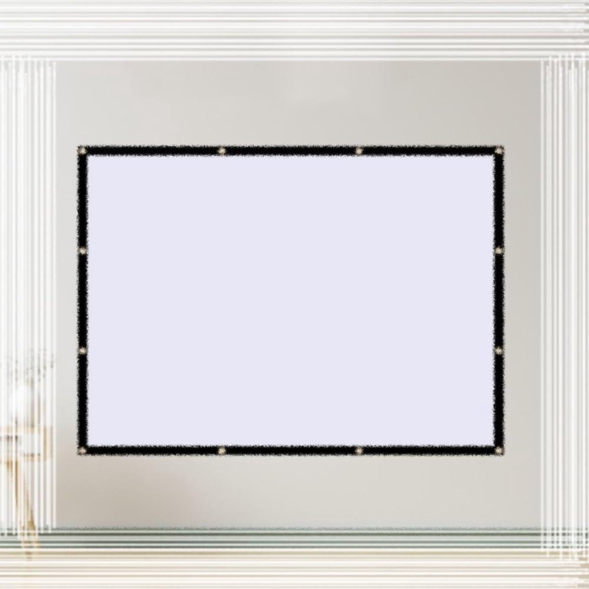 Projectiescherm - Filmscherm - Thuisbioscoop Ervaring - Anti-Kreuk Materiaal - 150 inch - Wit