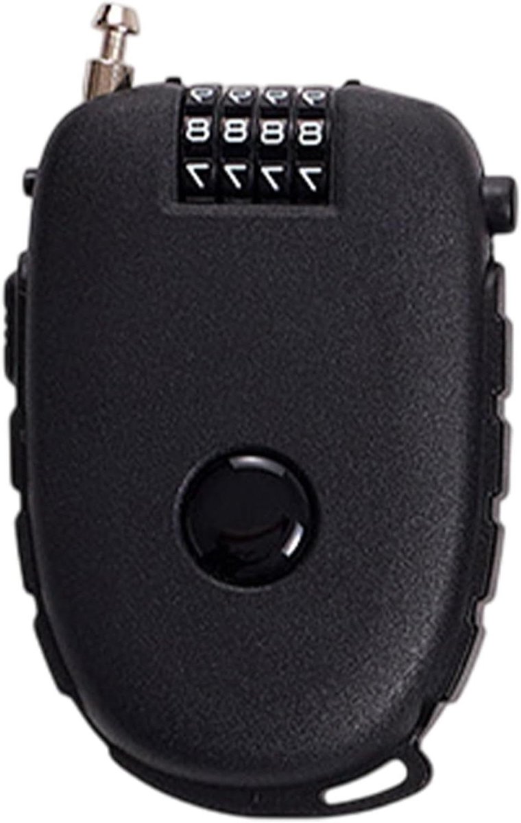 Bagage Kabelslot - Reiscombinatieslot - Veilige Reis - Viercijferige Code - 9.5 cm - Zwart