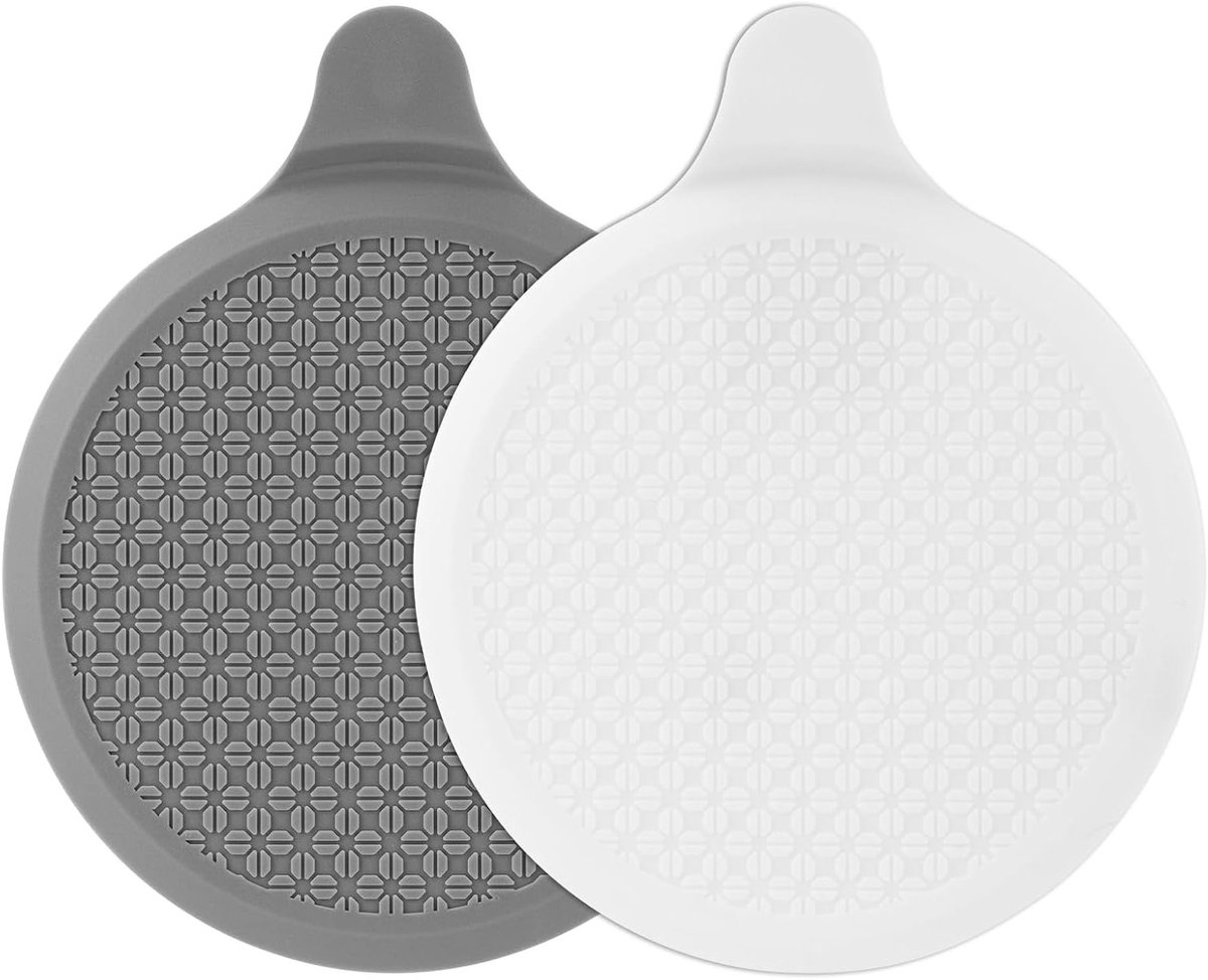 Extra grote siliconen badplug met zuignap, lekvrije afvoerstop voor badkuip, douche en gootsteen, 100% waterdicht en flexibel (witgrijs)
