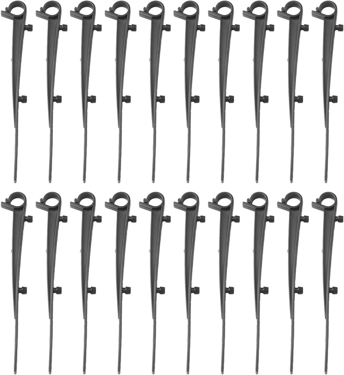 Set van 20 Stuks Gootborstel Clips voor Gootbescherming, Zwart en Grijs, Plastic Bevestigingsclips voor Gootaccessoires en Onderhoud