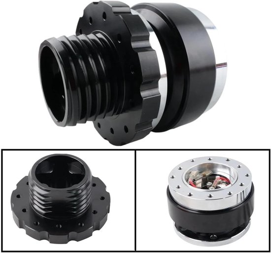 Stuurwiel Adapter - Naaf Kit - Race Simulators - Robuuste Aluminium Constructie - 10x10x10 mm - Zwart — afbeelding 3
