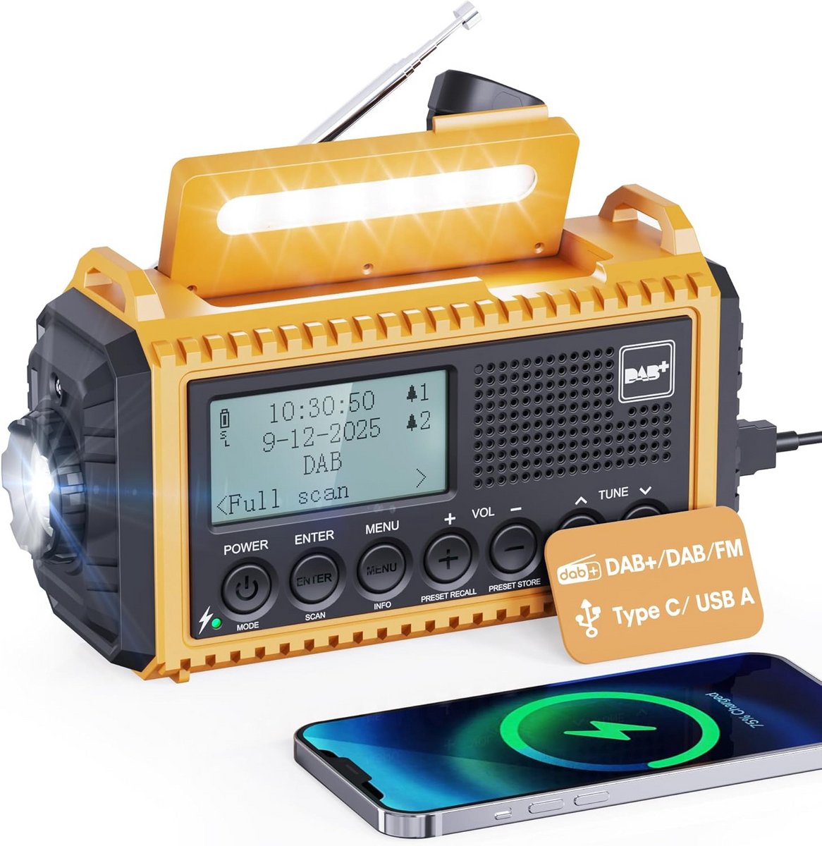 Bouwradio - Bouwplaatsradio Spatwaterdicht - Accu radio - radio toestel
