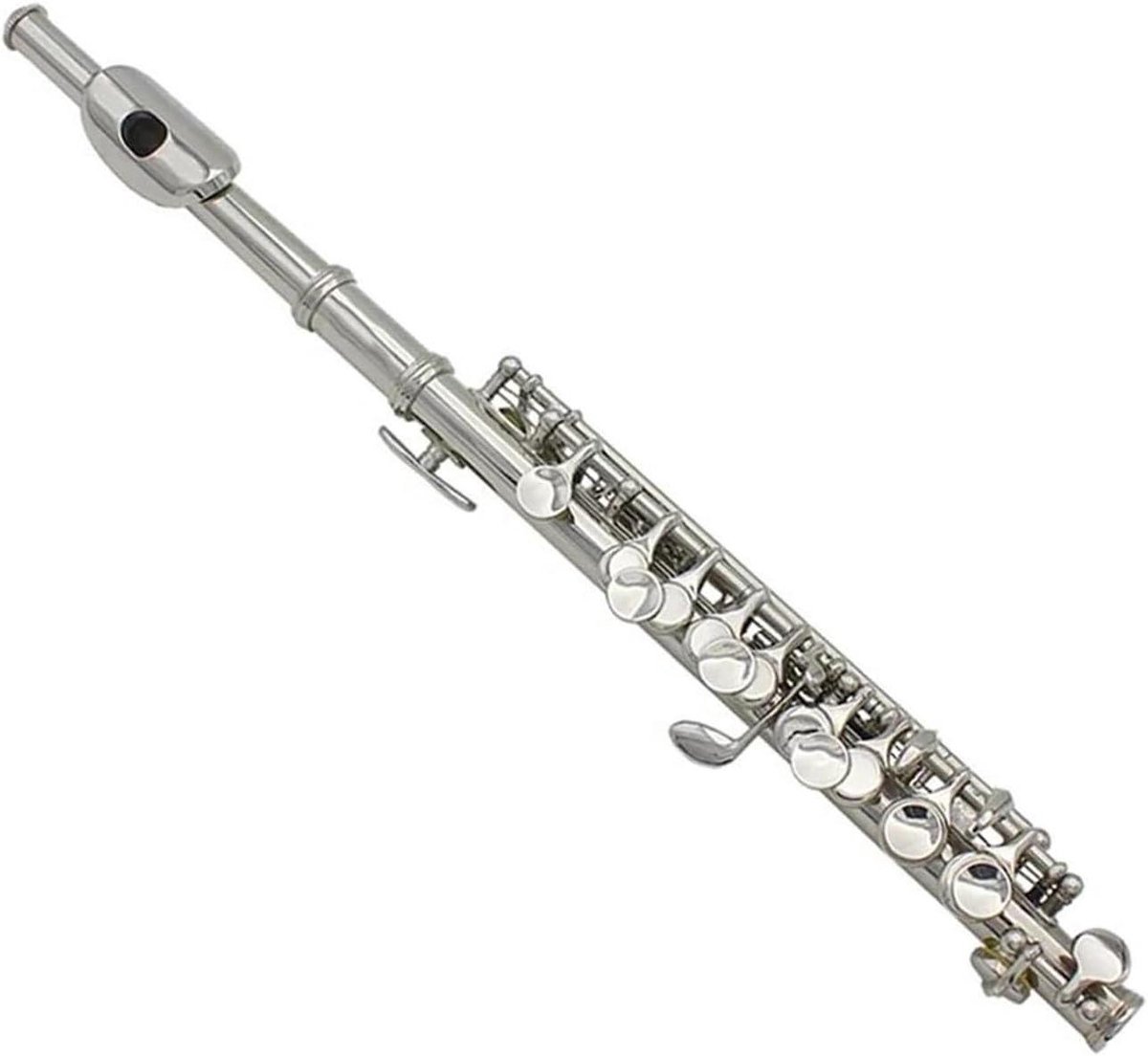 Dwarsfluit 16 Gaten - C Piccolo Fluit - Muziek Maken - Cupronickel Body - Half Size - Zilver