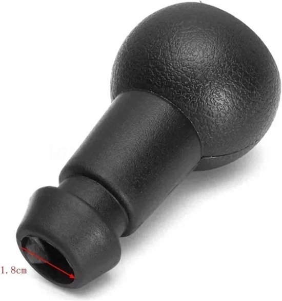 Pookknop Versnellingspookknop - Handgeschakelde Pook - Auto Interieur - PU Leer Aluminium - Universeel - Zwart — afbeelding 2