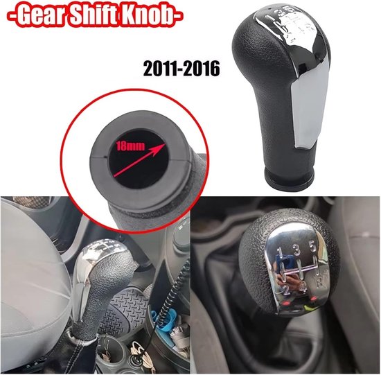 Versnellingspookknop - Schakelknop Pook - Auto Interieur - Verbeterde Schakeling - 5 Versnellingen - Mat — afbeelding 4