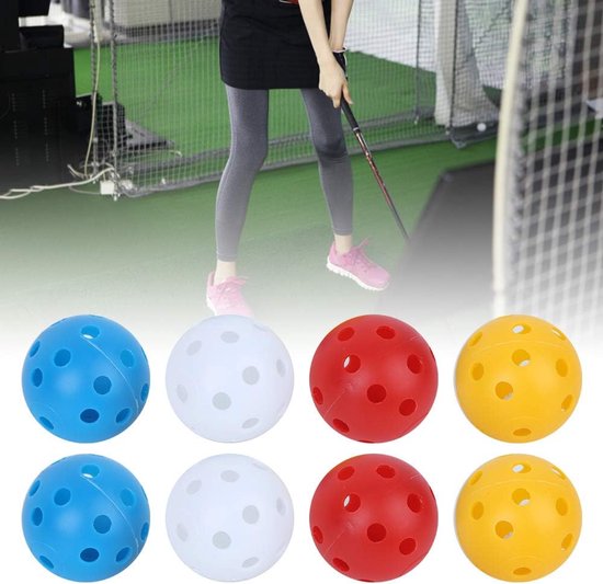 Holle Oefenballen - Golf Oefenballen - Indoor Golftraining - Lichtgewicht Plastic - 20 Stuks 41mm - Diverse Kleuren — afbeelding 2