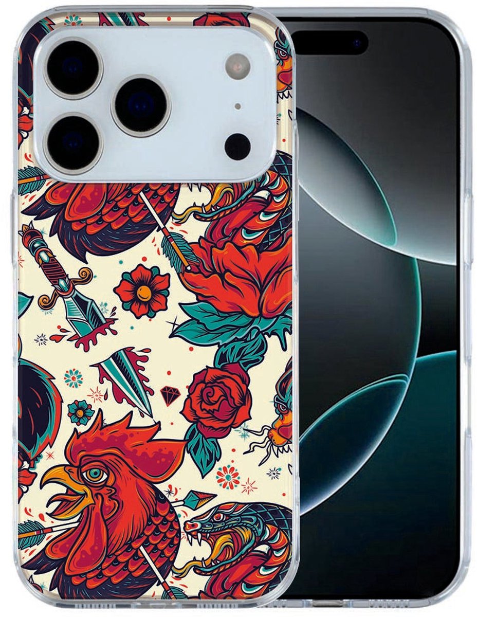 iPhone 17 Pro Max Hoesje Old Skool – Retro TPU Cover met Vintage Vibe
