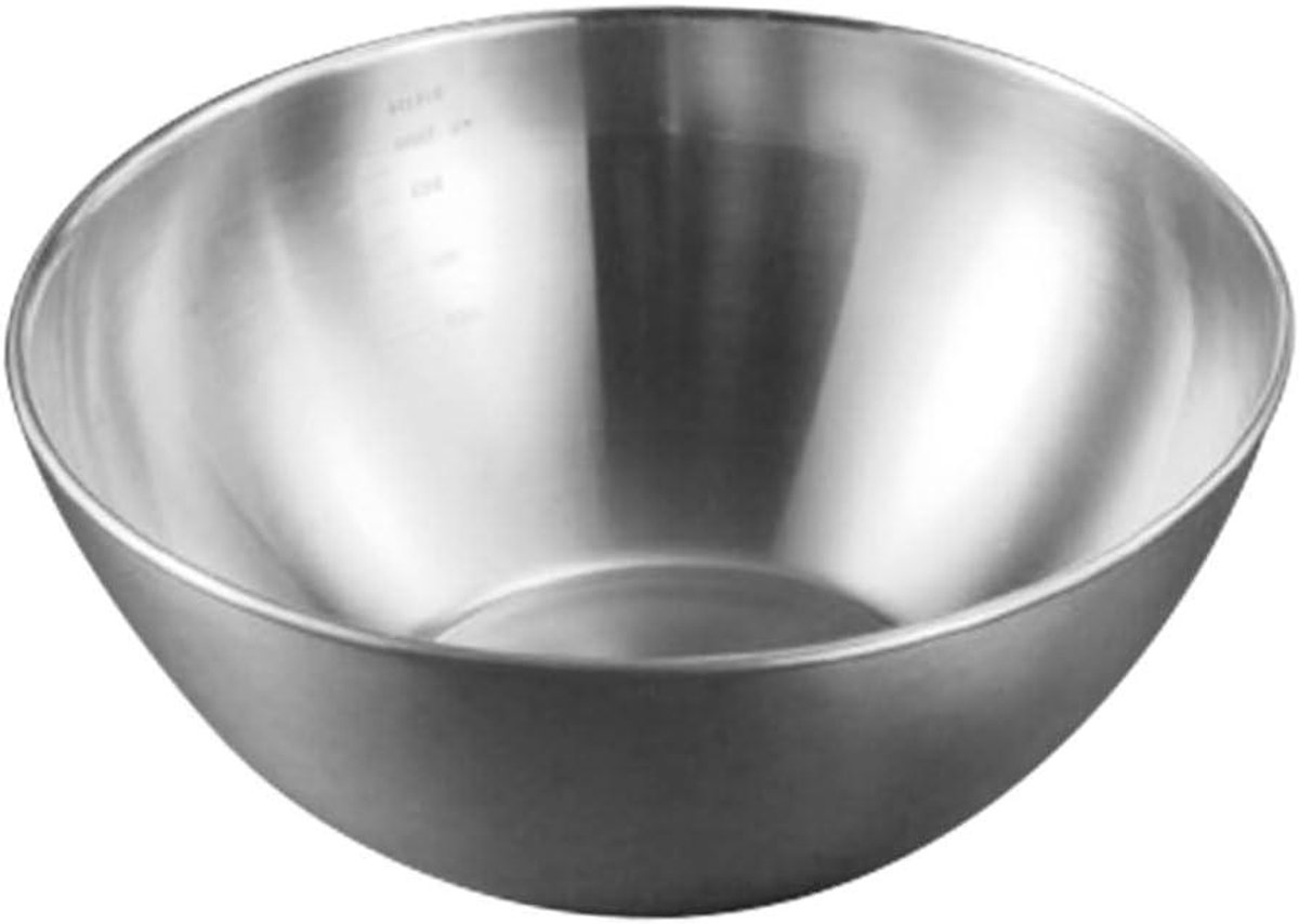Rvs Mengkom - Keuken kom - Eten bereiden - Stabiele bodem - 19x19x7.5cm - Zilver