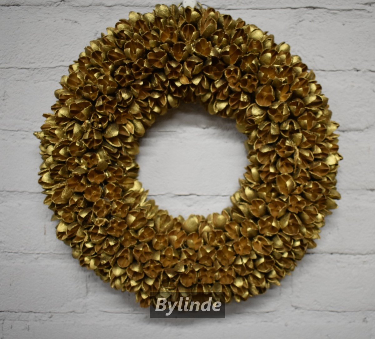 Couronne - Krans Goud Ø 30cm Bakuli / beukennootjes Gold - krans beukennootjes 30 cm