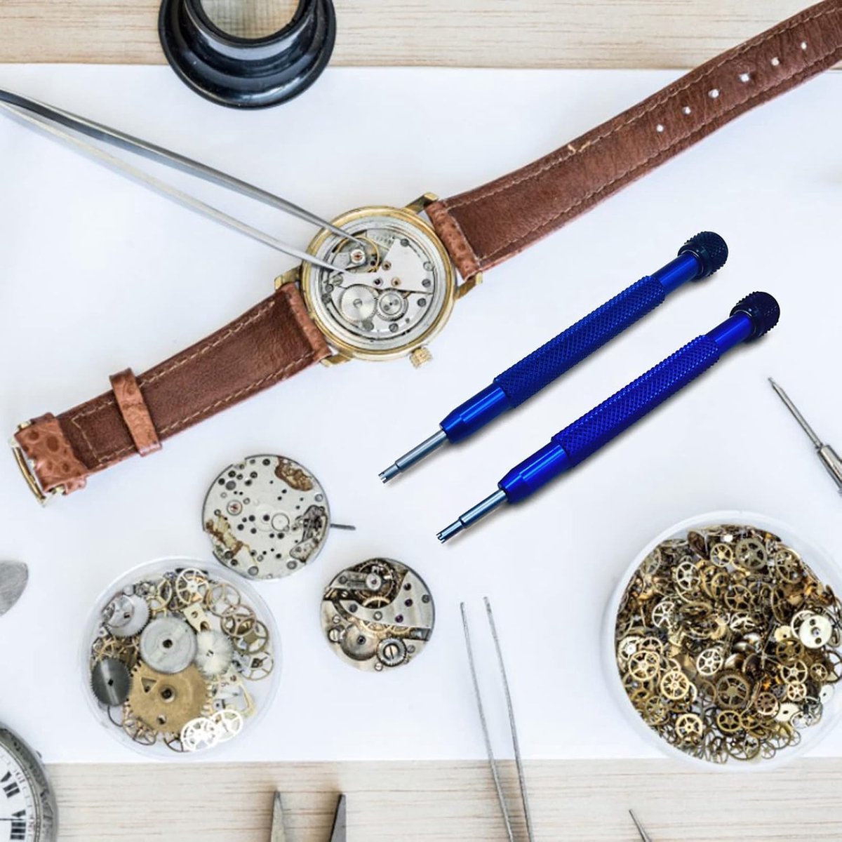 Horloge Reparatie Tool - Precisie Schroevendraaier - Horloge Onderhoud - 4-5 Klauw Ontwerp - 2.35mm Tip - Blauw