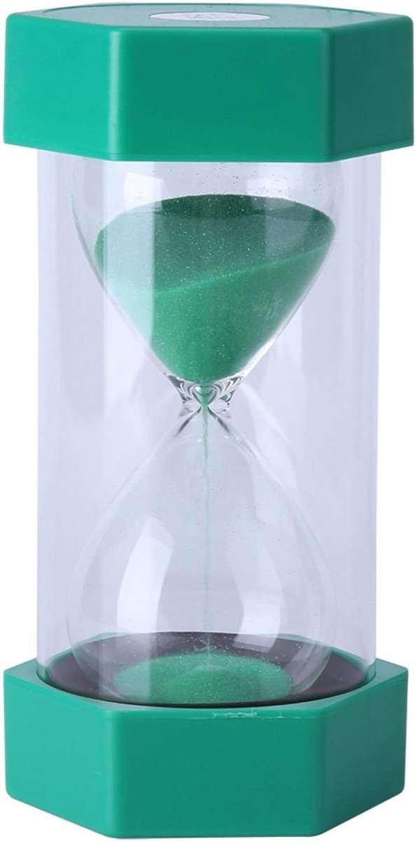 Zandloper Timer - Glazen Klok - Koken Spelletjes - Duurzaam PVC - 10 minuten - Groen