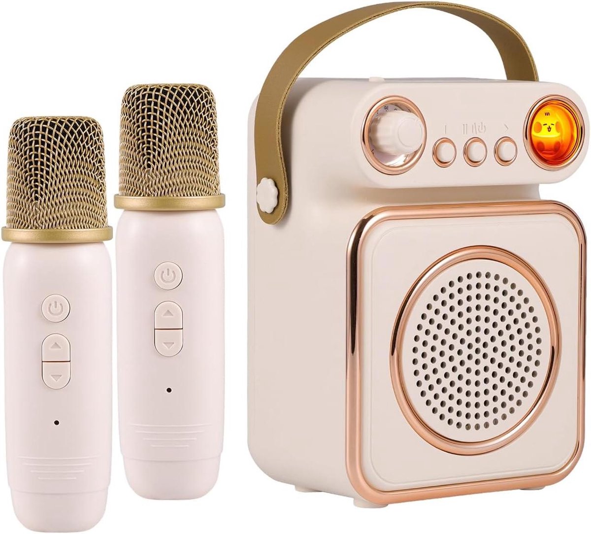 Draagbare Karaoke Machine - Zing Set - Feest Geluid - Twee Microfoons - 2200mAh Batterij - Multicolor