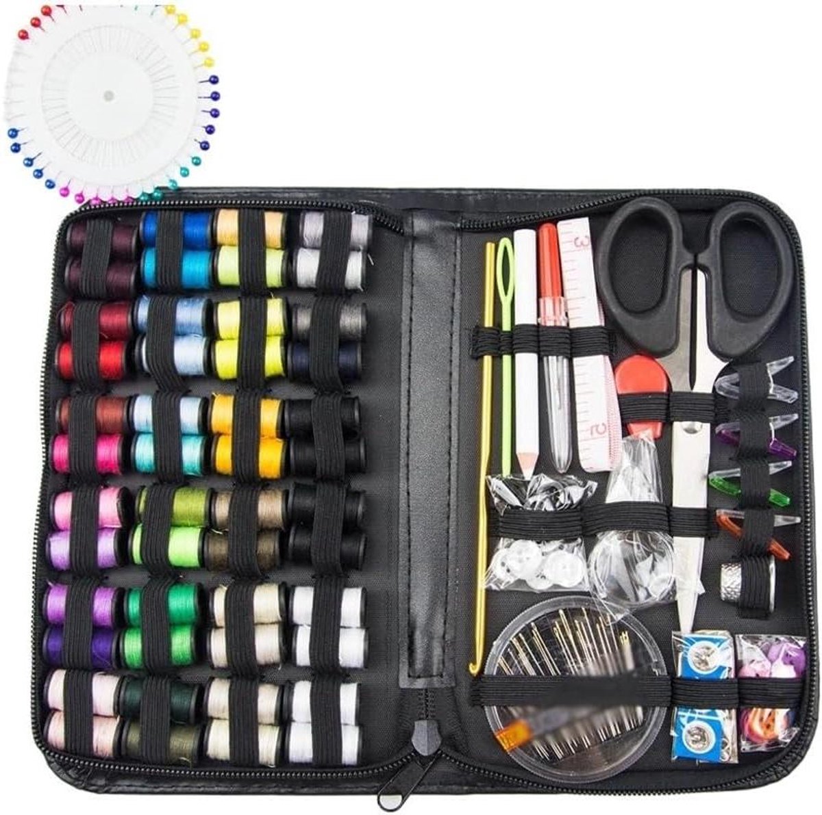 Naaiset - Reparatieset - Kleding Maken - Grote Opbergtas - 50 Gram - Multicolor