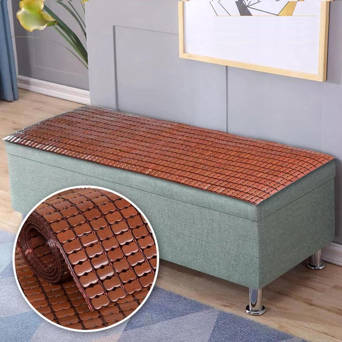 Bamboe Koelmat - Zomer Matras - Koel Slapen - Natuurlijk Materiaal - 80x180cm - Natuurlijk