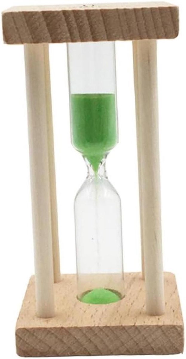 Mini Zandloper - Decoratieve Timer - Koken Spelletjes - Delicaat Handwerk - 90x40x90 mm - Groen