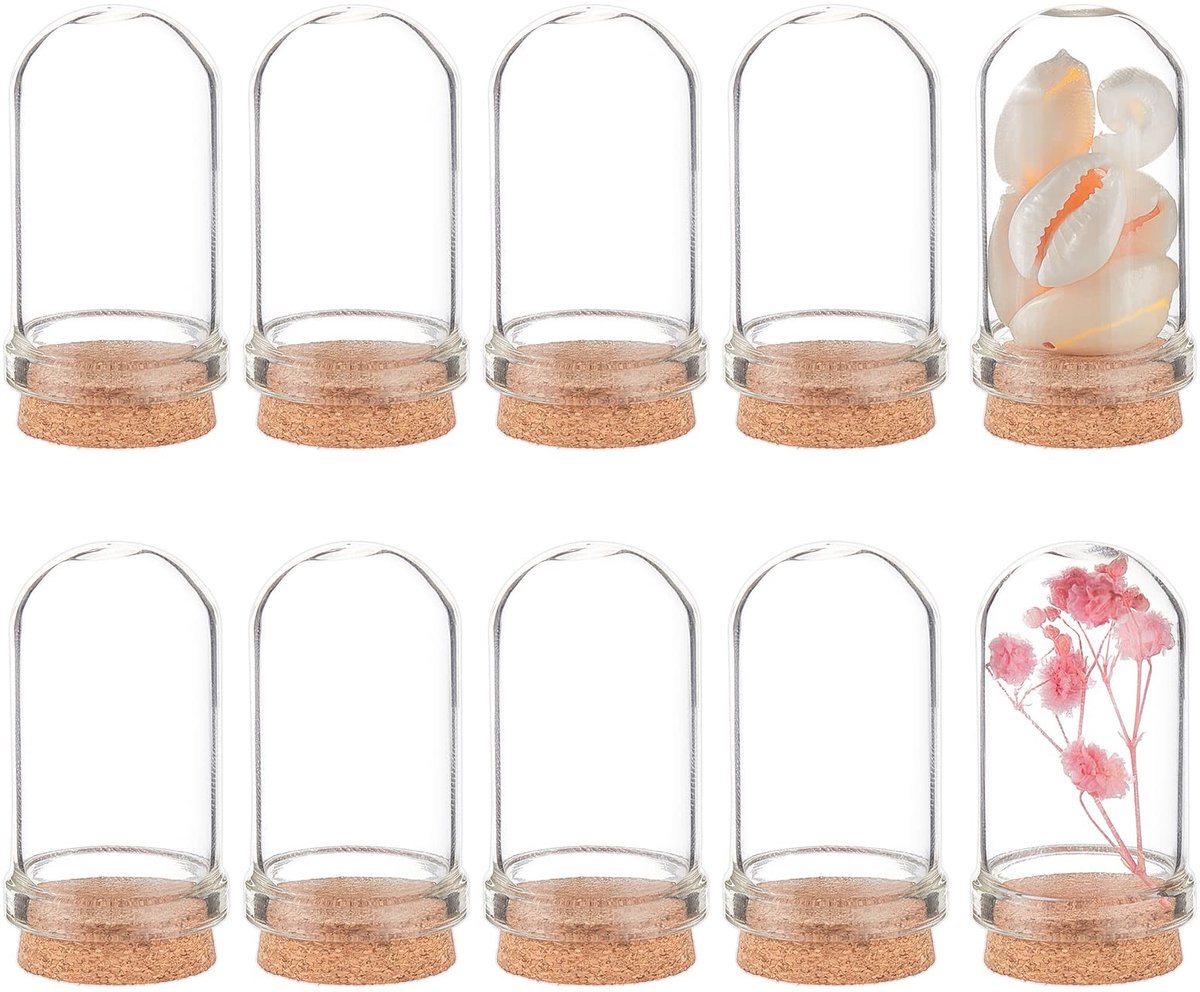 Dailygoods - 20 Stuks Glazen Potjes met Kurkstoppers voor Decoratie