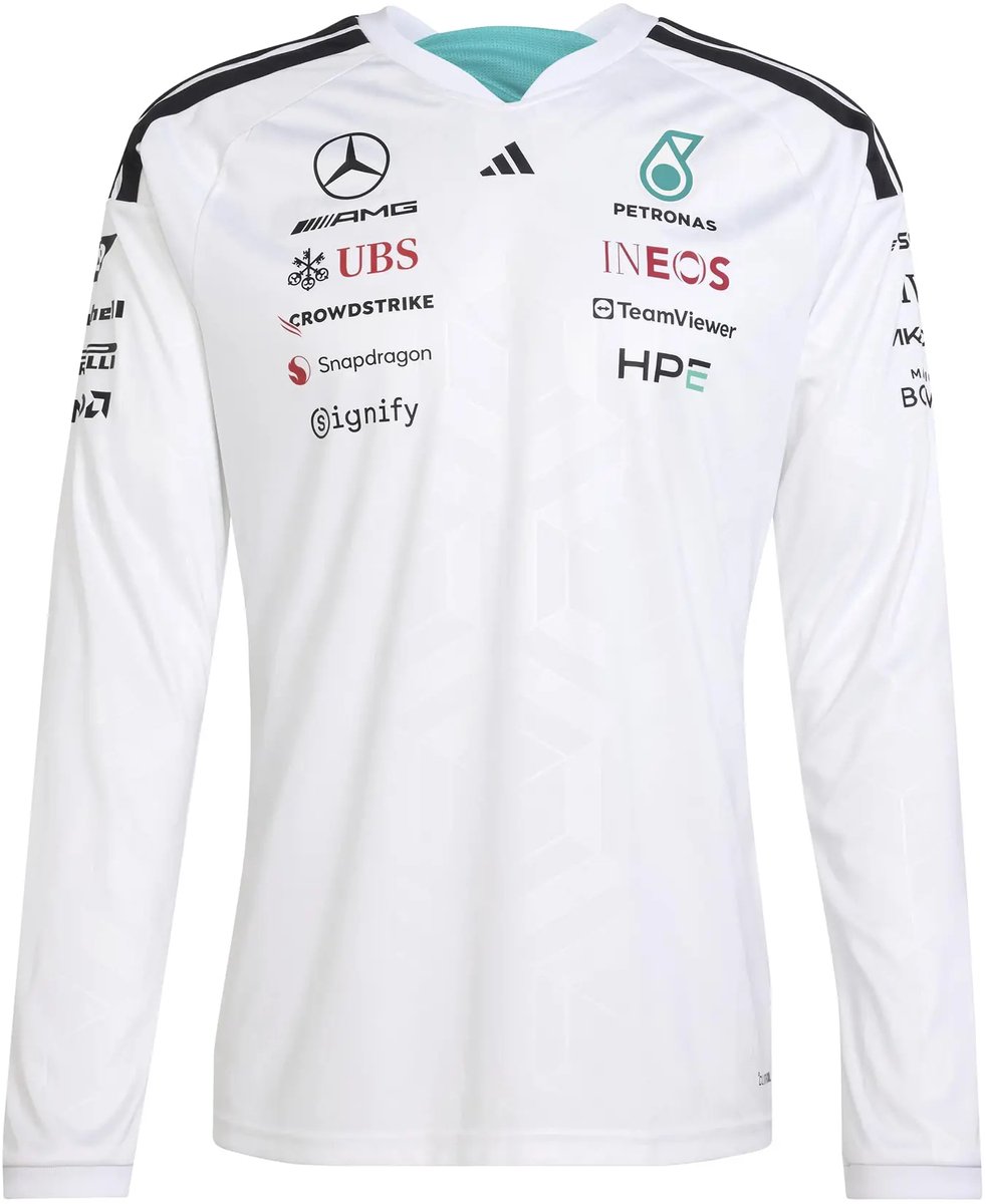 Mercedes AMG langarm shirt Petronas Formula One Team Driver Wit