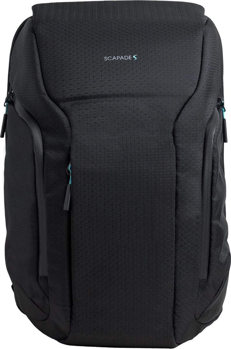 Scapade AirPack Handbagage Rugzak 28L – Geschikt voor Ryanair, Transavia & KLM – Laptopvak tot 15,6 – Met Geïntegreerde Apple Find My Tracker - Zwart