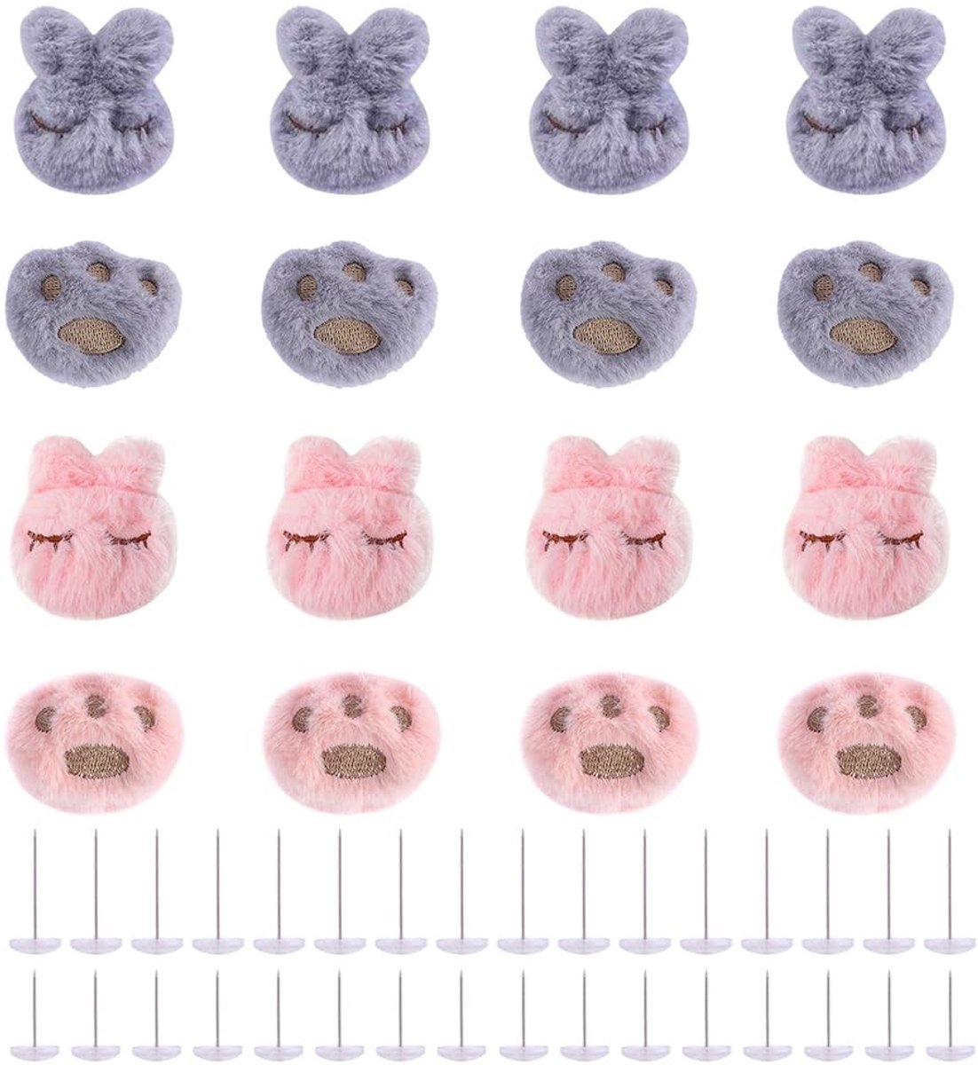 Dailygoods - Dailygoody - Dekbedhouders - Quilthouders - Antislip klem - Roze en grijs - Bedclips - Houdt hoeken van het dekbed vast - Geschikt voor dekbedden