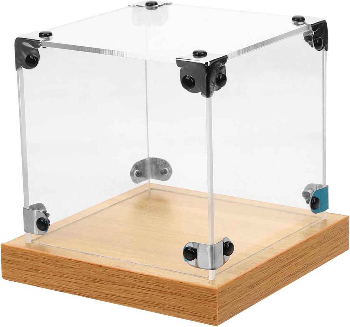 Vitrinekast Mini - Display Box - Verzamelingen Tonen - Houten Basis - 10x10cm - Transparant