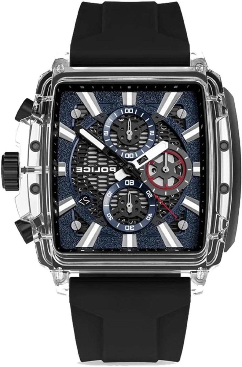 Heren Chronograaf Horloge - Pols Horloge - Dagelijks Gebruik - 8 Verwisselbare Bandjes - 34.5 cm - Zwart