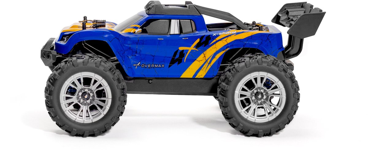 Overmax X-Shard RC auto / RC car Monster Truck 4x4 – metalen aandrijving – tot 30 km/u – LED verlichting – off-road – IPX4 – bereik 90 m – 1:16 – RTR set – 20 min rijtijd – onafhankelijke vering – vanaf 8 jaar - Bestuurbare Auto — afbeelding 11