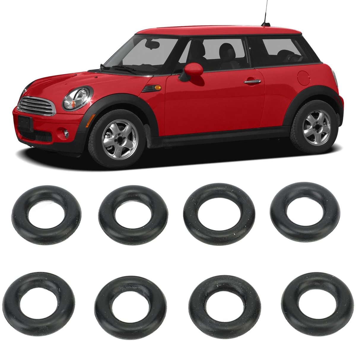 Dailygoods - Dailygoody - Brandstofinjector O-Ring Kit - 8-delige set - Geschikt voor BMW modellen - Vervangende onderdelen - Duurzaam en betrouwbaar - Voor R56 R5