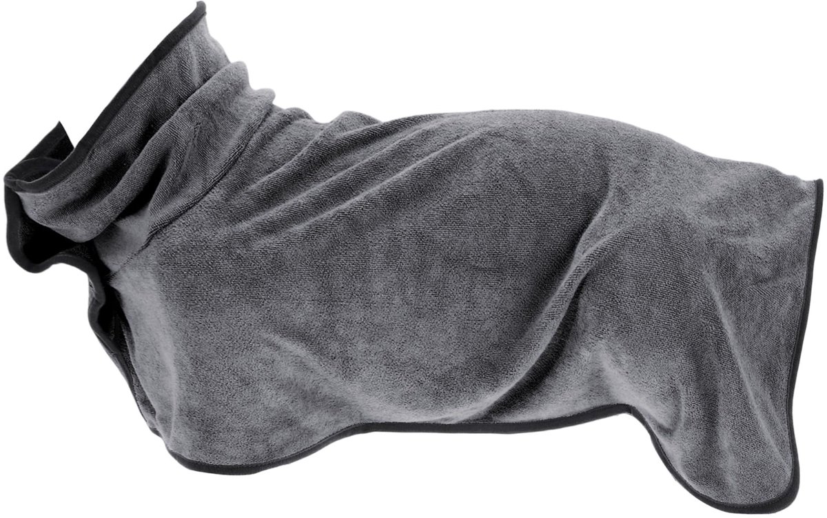 Dailygoods - Dailygoody - Hond Badjas - Snel-Drogende Handdoek - Zacht en Lichtgewicht - Grijs - Warm en Comfortabel - Ideaal na Bad of Wandeling - Geschikt voor A...