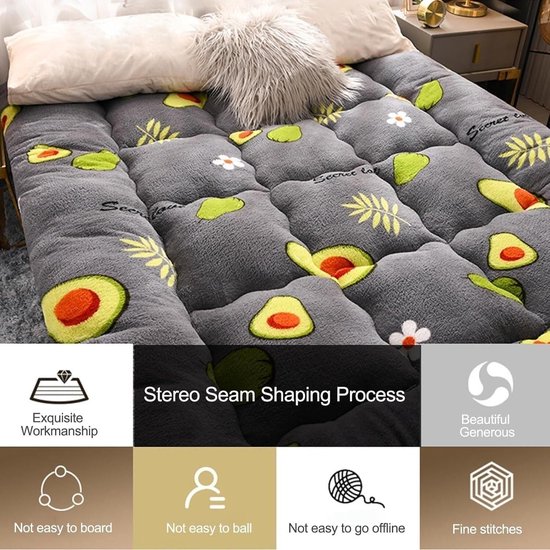 Japanse vloermatras - Opvouwbaar logeerbed - Comfortabel slapen - Extra dikke luxe - 150x200cm - Donkergrijs — afbeelding 4