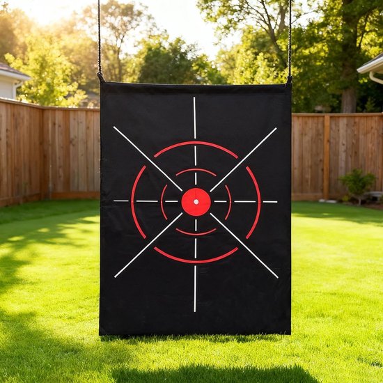 Oefen Golgnet - Slaghulp Tuin - Swing Verbetering - Lichtgewicht Opvouwbaar - 150 x 100 cm - Zwart — afbeelding 2