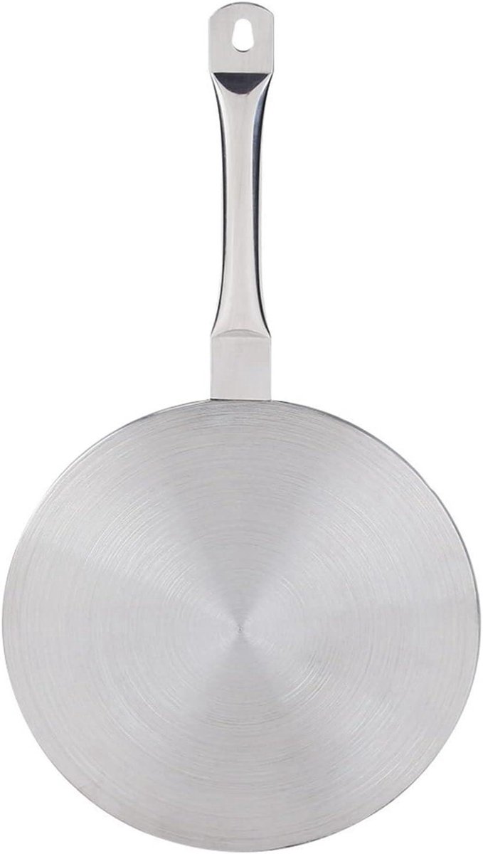 Warmte Diffuser - Converter Plaat - Gelijkmatig Verwarmen - Met Handvat - 22cm Diameter - Zilver