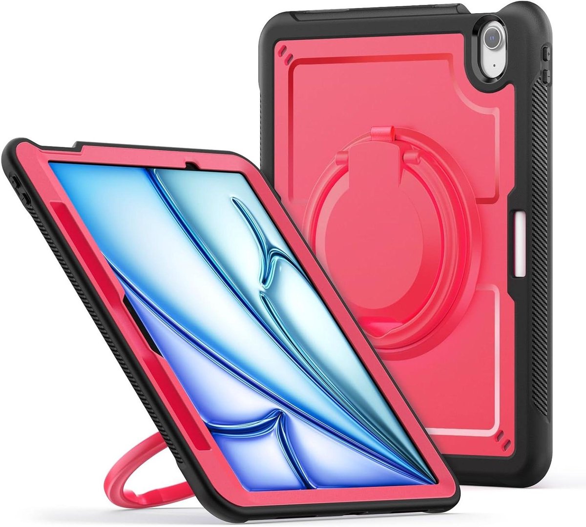 Tablethoes - Beschermhoes - Tablet Bescherming - Militaire Kwaliteit - 11 Inch - Rose Rood