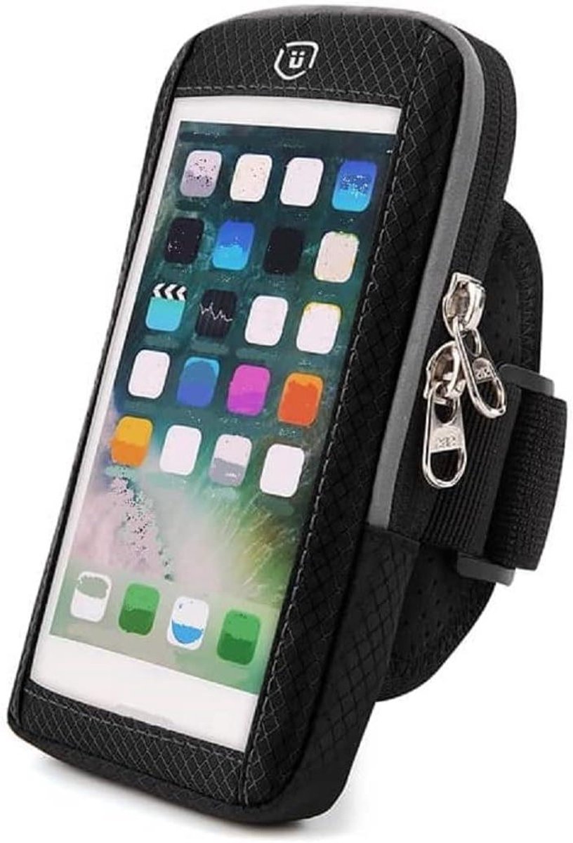Sport Armband - Telefoon Houder - Actief Leven - Waterdicht Reflecterend - Verstelbaar - Zwart