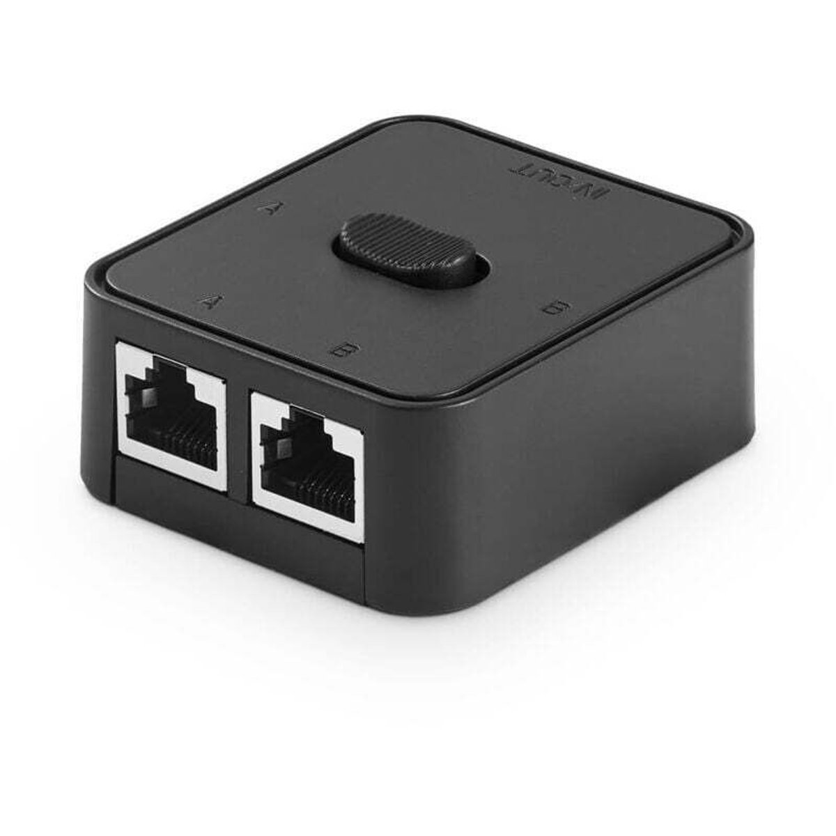 Gigabit netwerkswitch, passieve Ethernet-selector, in-/uitgang naar netwerk A of B, bidirectionele handmatige schakelaar, geen voeding nodig.
