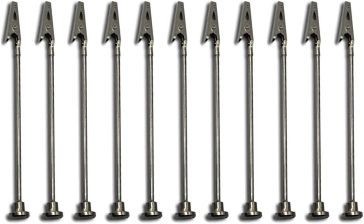 Krokodillenklemmen Set - Model Clips - Hobby Schilderen - Met Opbergdoos - 10 Stuks - Zilver