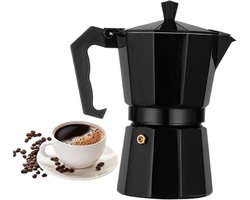 Koffiezetapparaat fornuis - Espressomaker Moka - Thuis Kantoor Reizen - Anti-verbrandingshandgreep - 6 kopjes - Zilver