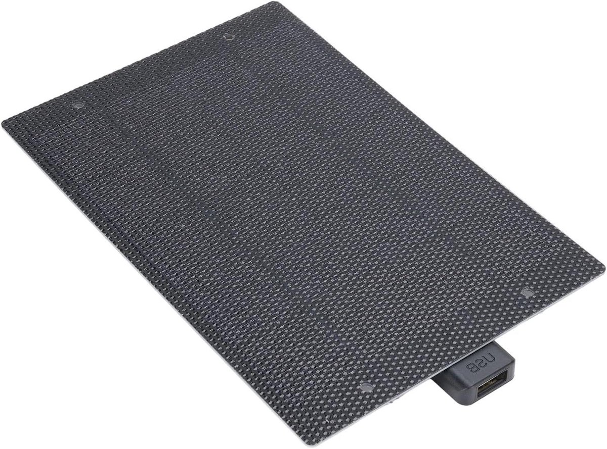 Zonnepaneel Oplader - Draagbare Energie - Buiten Opladen - Hoog Rendement ETFE - 7W 5V - Zwart