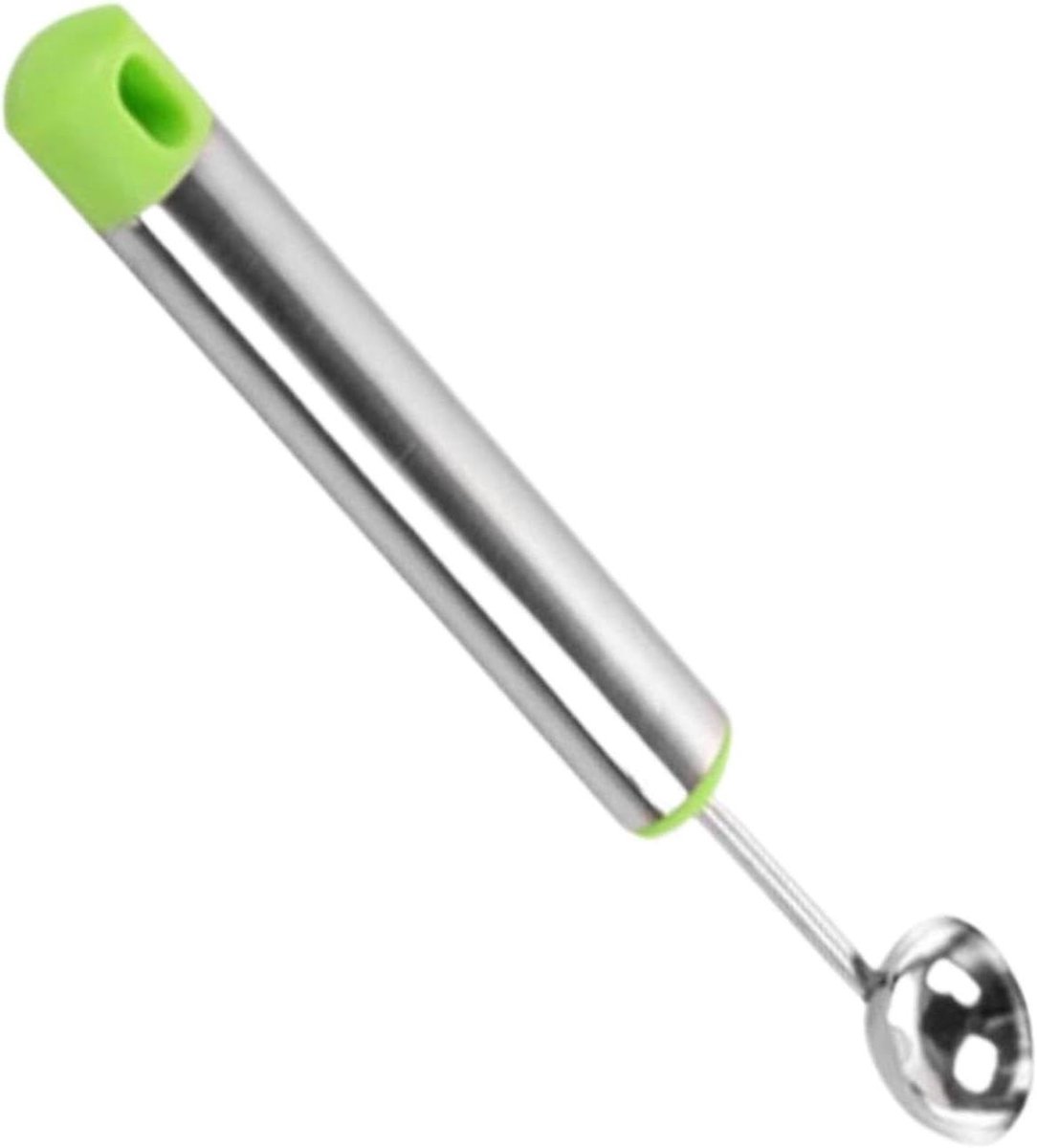 Watermeloen Uitholler - Fruit Lepel - Desserts Maken - Ergonomisch Handvat - 18.5 cm - Groen