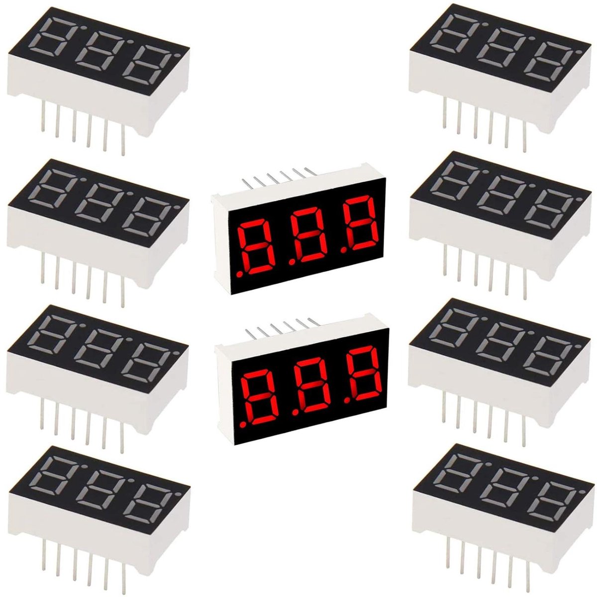 Digitale LED Displays - Segment Tubes - Projecten Maken - 3 Bit 7 Segment - 0.56 Inch - Rood