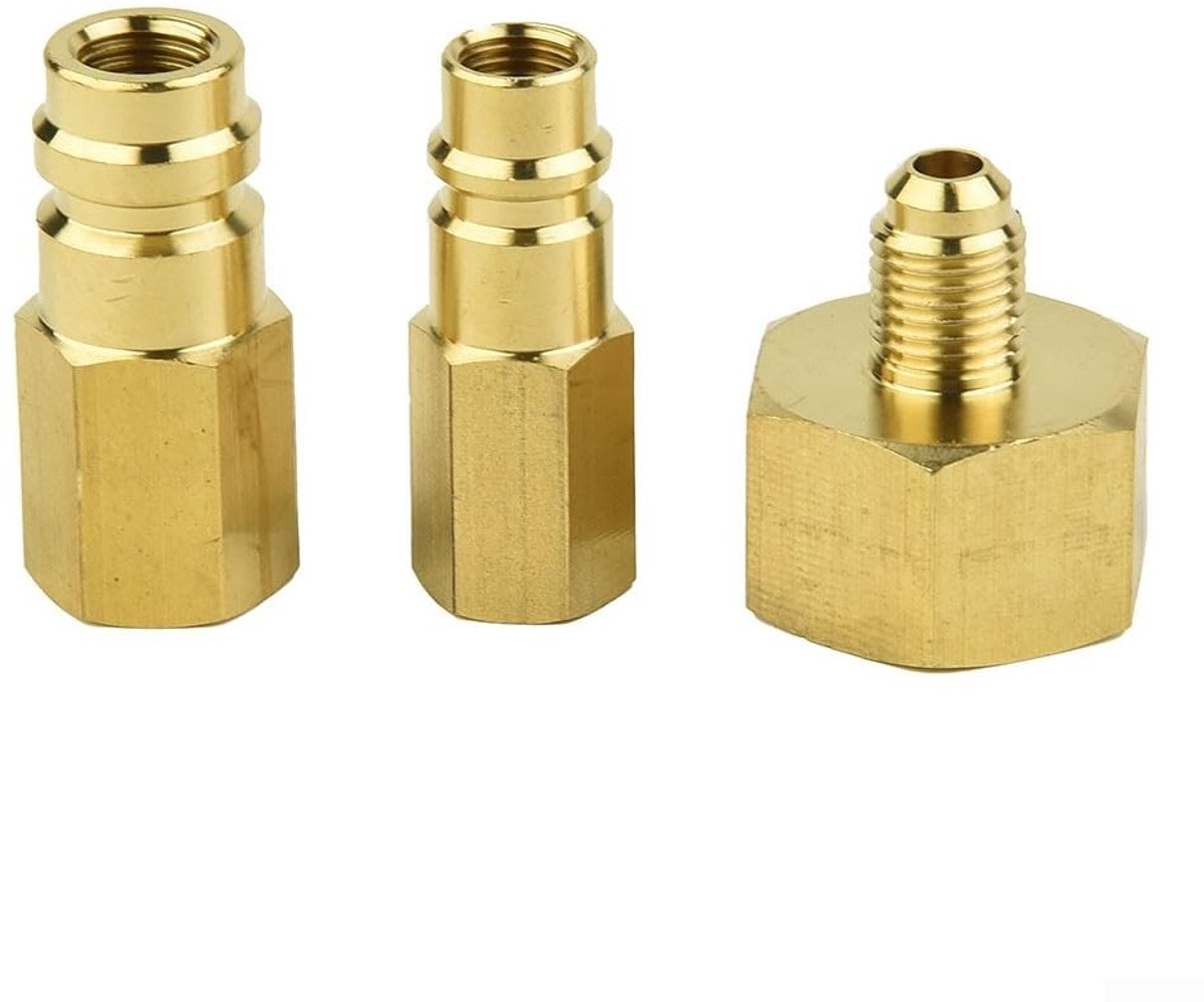 Innovra - Dailygoody - Car Conditioner Adapter - R134A Adapter Set - Hoogwaardige kwaliteit - Massief metaal - Eenvoudige installatie - Geschikt voor W21.8 naar...