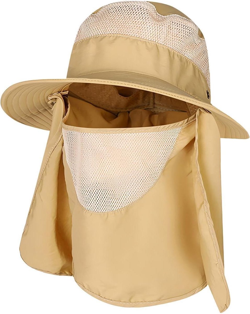Zonnehoed Heren - Outdoor Hoed - UV Bescherming - Met Nekflap - Breed Rand - Verstelbaar