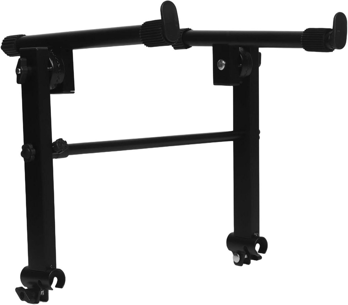 Keyboard Standaard - Dubbele Laag - Muziek Optredens - Verstelbare Hoek - 75 cm - Zwart