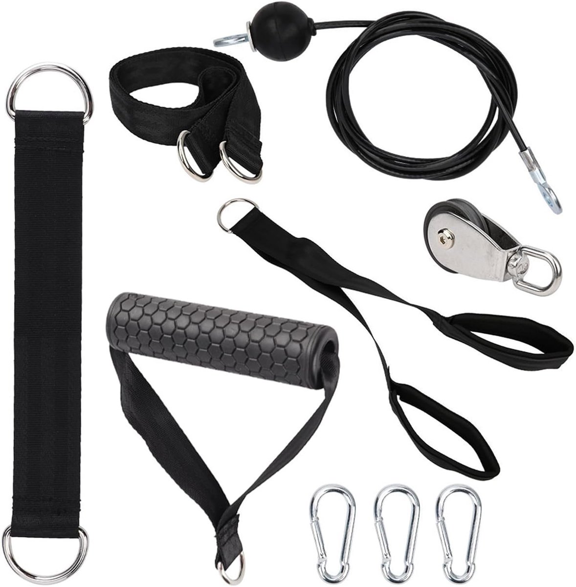 Verstelbaar Pulley Kabelsysteem voor Fitness - DIY Touw voor Onderarm en Pols Training, Versterk je Armmusculatuur met deze Roller