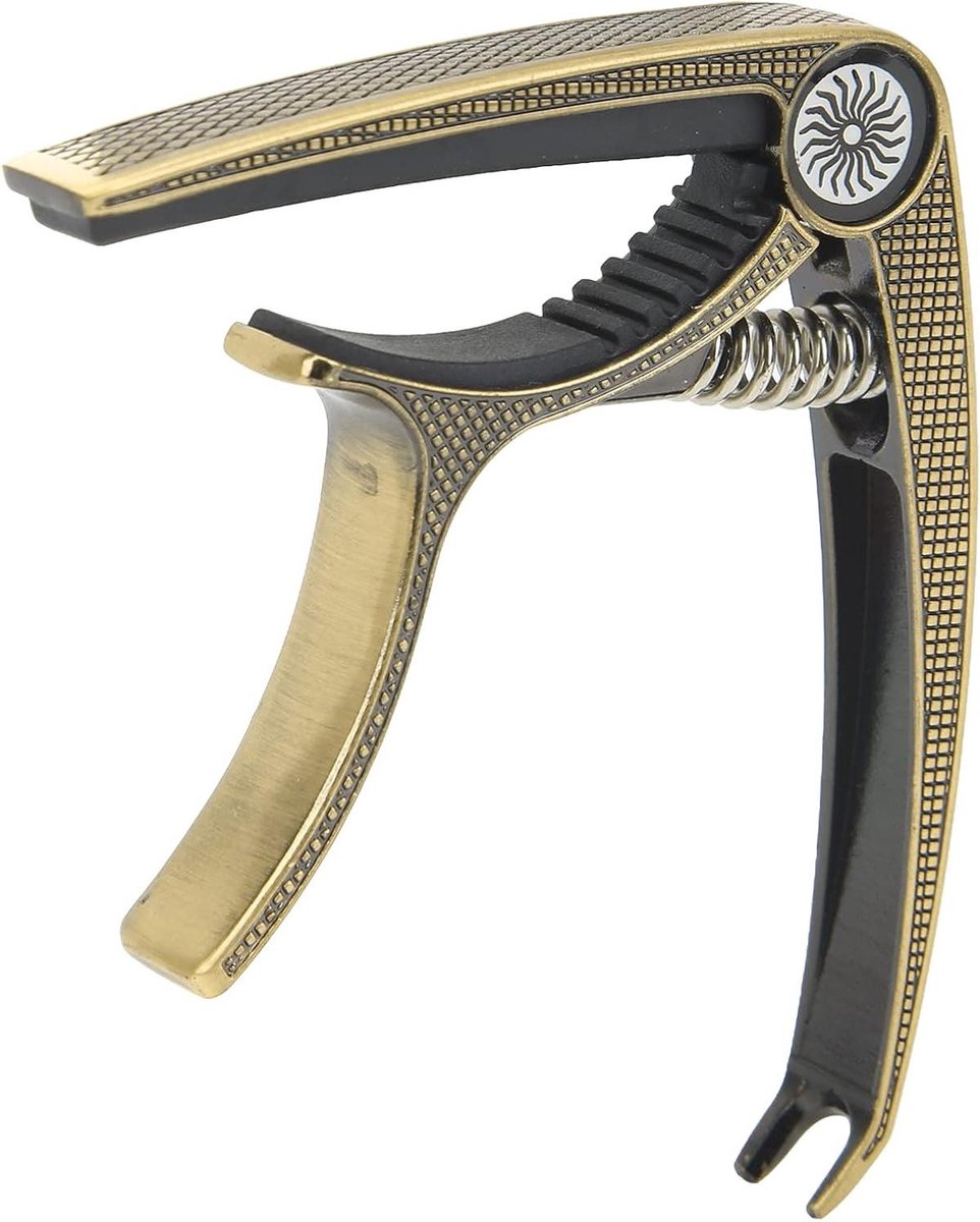 Gitaar Capo - Muziek Accessoire - Snel Akkoord Wisselen - Eén Hand Bediening - 6-snarig - Brons