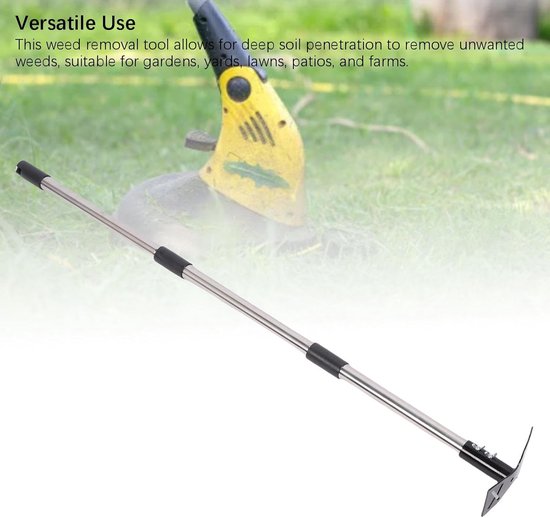Onkruidsteker Lange Steel - Tuin Hulp - Onkruid Verwijderen - Verstelbare Hoek - 113.5 cm - Zilver — afbeelding 2