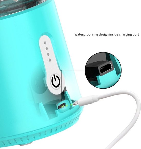 Mini Blender - Persoonlijke Blender - Onderweg Sap Maken - USB Oplaadbaar - 3.35x3.35x10.35 inch - Meerkleurig van MINI — afbeelding 4